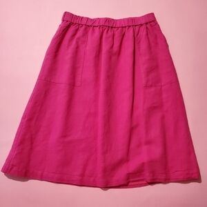 💖 J.Crew  Bright Hot Pink Barbie Circle Skirt Pockets Cute